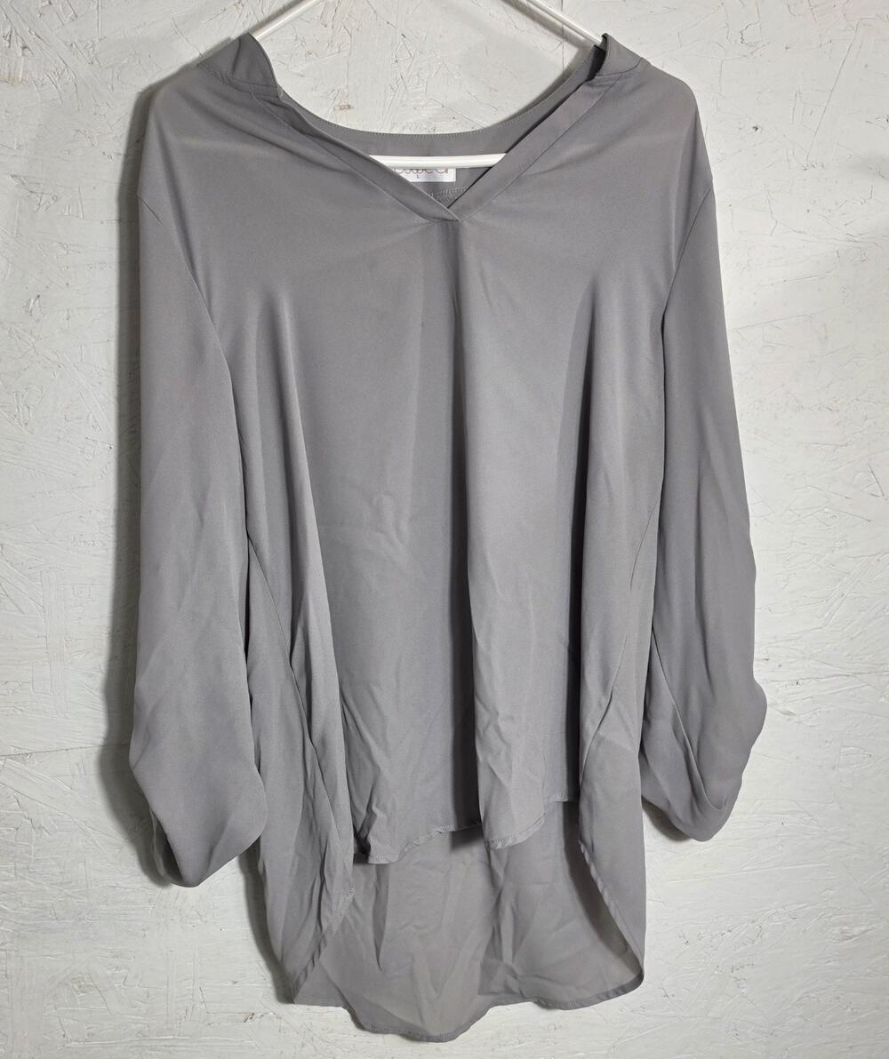 Rosewear Gray Women's Blouse Long Sleeve Size Large 12 - 14